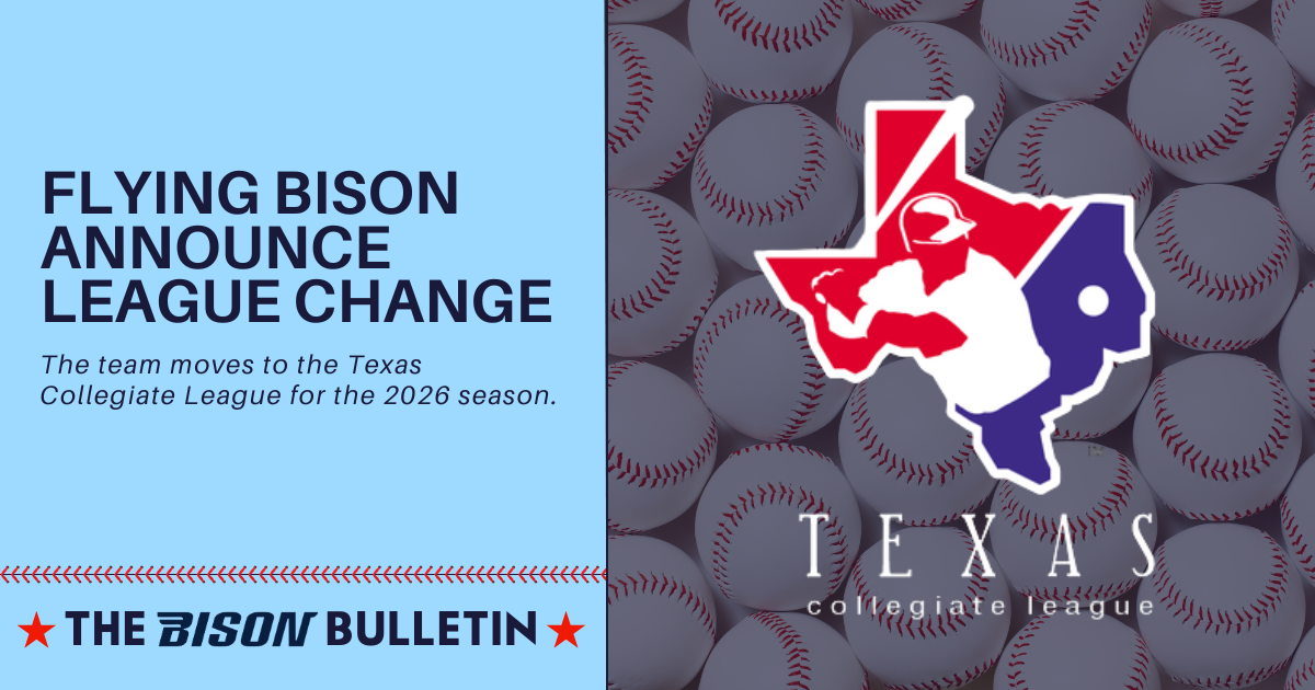 Flying Bison Announce Move to Esteemed Texas Collegiate League