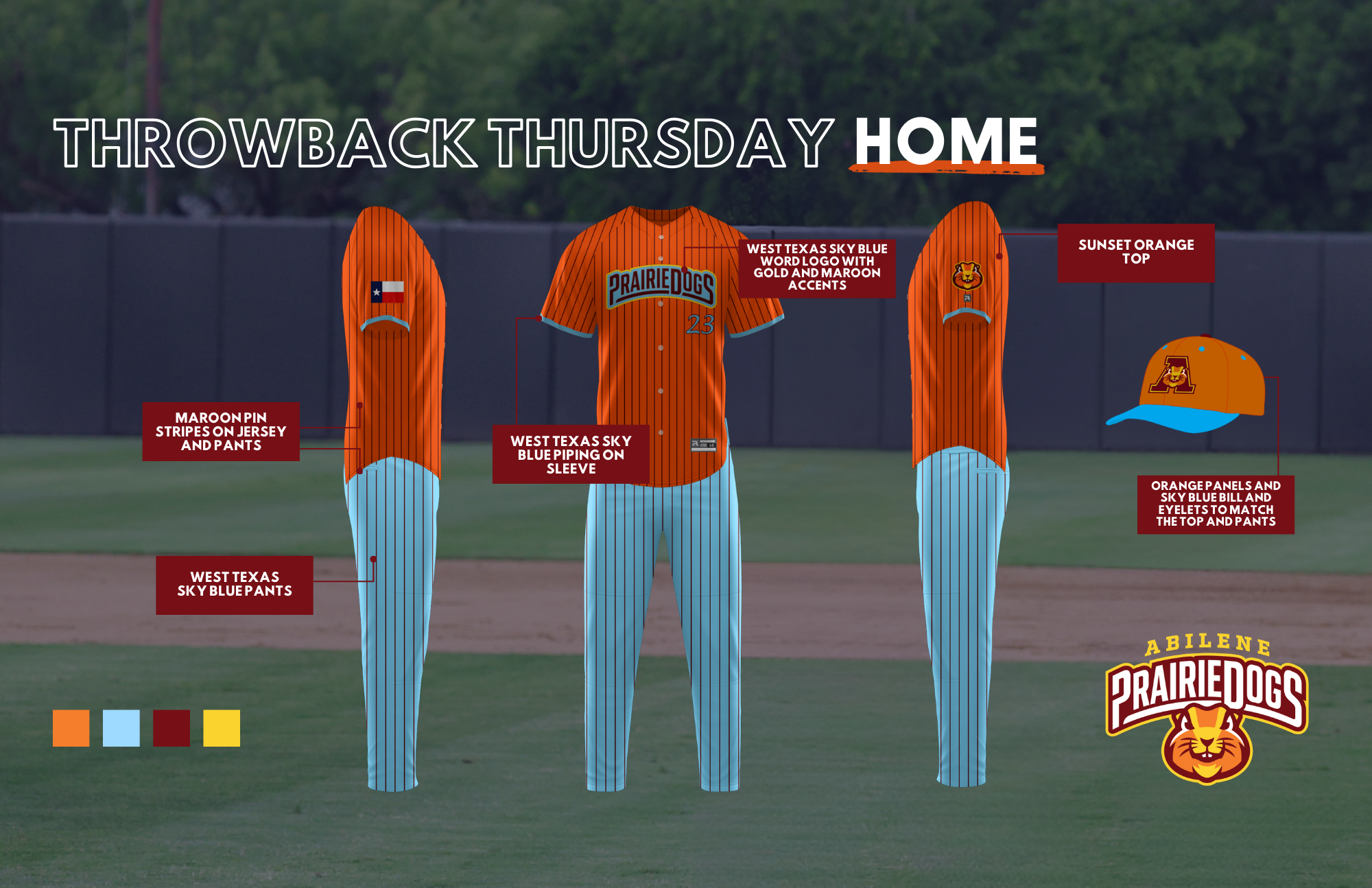 2026 abilene prairie dogs home uniform